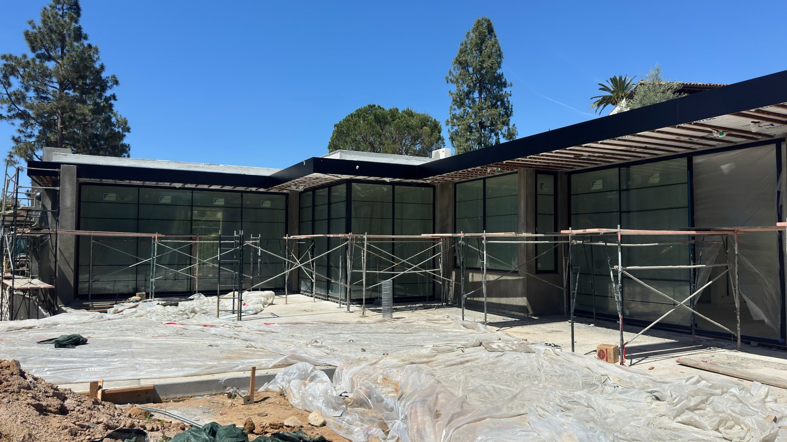 Field documentation Structural framing custom home, on-site photograph 5